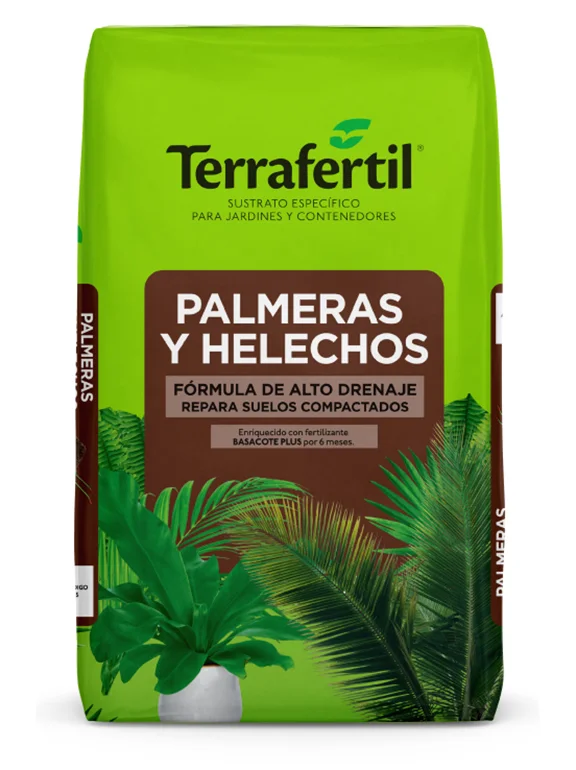 imagen de bolsa terrafertil palmeras y helechos