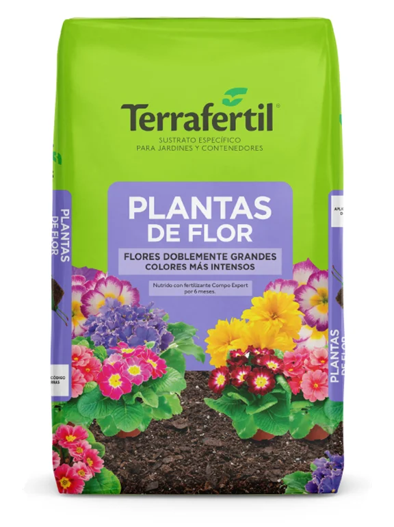 imagen de bolsa terrafertil plantas de flor