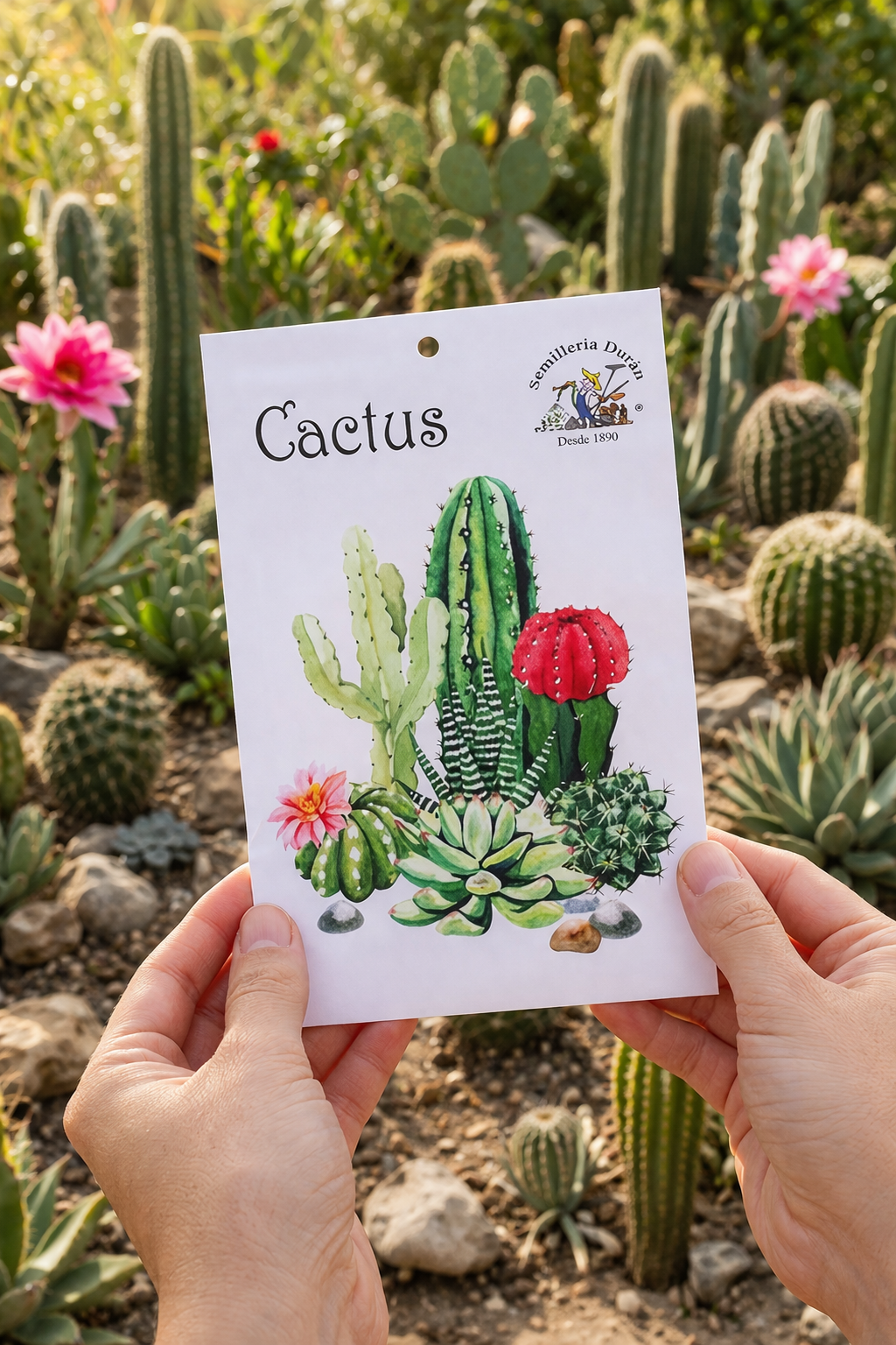 Jardín de cactus y semillas Cactus